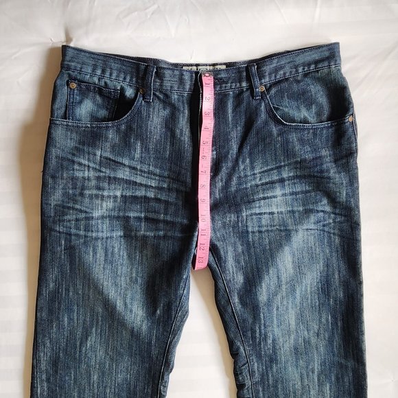 Men's Ecko Unltd Bootcut Size 38 Hang Em High Blue Jeans. Great Condition. - Picture 12 of 16